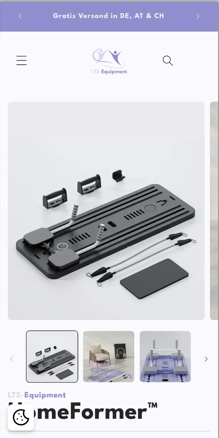 LTS-Equipment Produktseite Mobile – vor dem Redesign